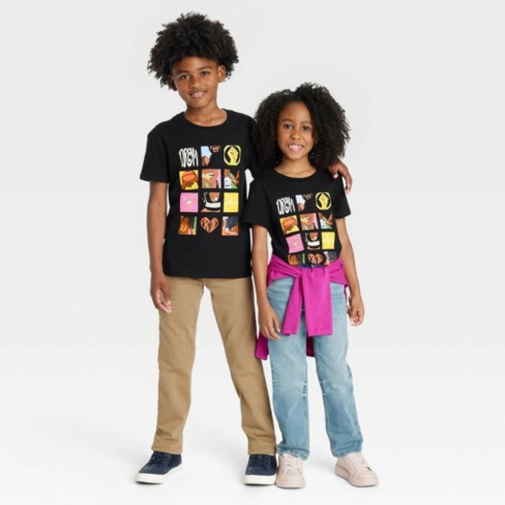 Black History Month Kids' Short Sleeve Hbcu Icon T-shirt Black Size L